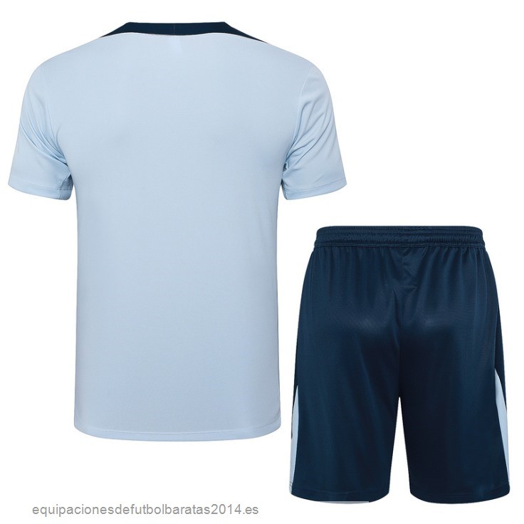 Nuevo Entrenamiento Conjunto Completo Francia 2024 Azul Baratas